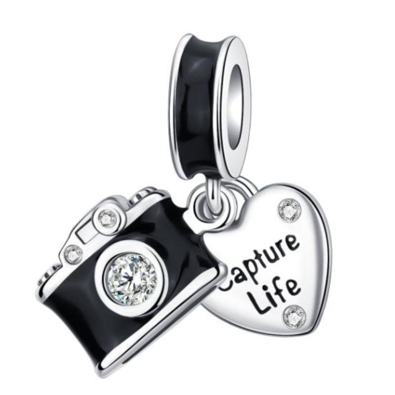 Снова в школу Медные шармы Сумка Наушники Кубик Рубика Часы Игровая консоль Бусина Подвеска Подходит для браслета Ожерелье Ювелирные изделия