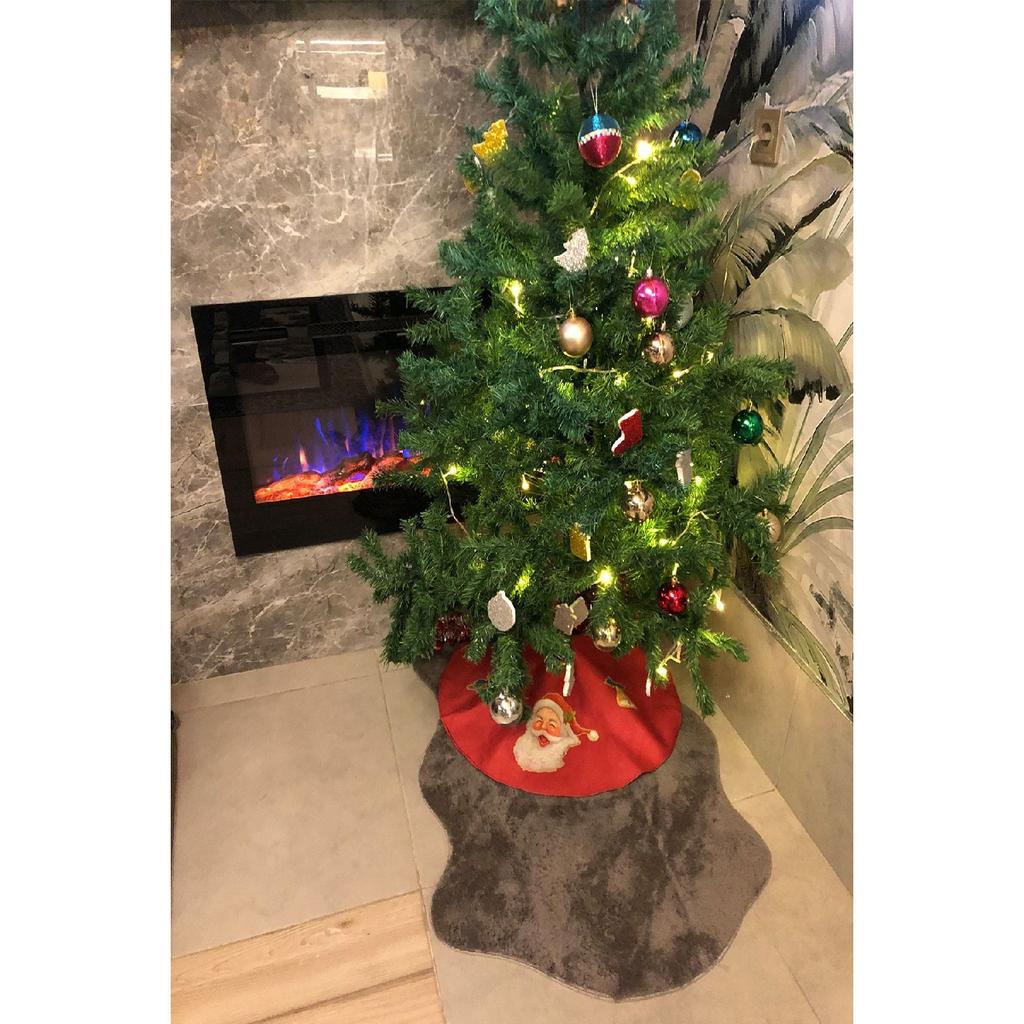 Рождественский чехол для ног из сосны, моющаяся ткань с липучкой, 65x65