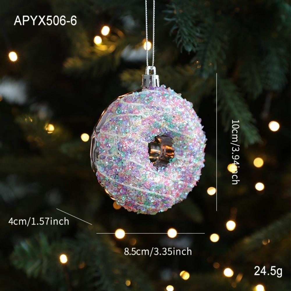 PVC Xmas Hanging Pendant Pop Corn 3D Pink Pendant New Style DIY Lollipop Ornaments  Holiday Decor