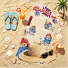 Paddington Bear Print Beach Towel, Versatile Lightweight Absorbent Beach Towel for Pool Surf Yoga Bathroom, Perfect Birthday Holiday Gift