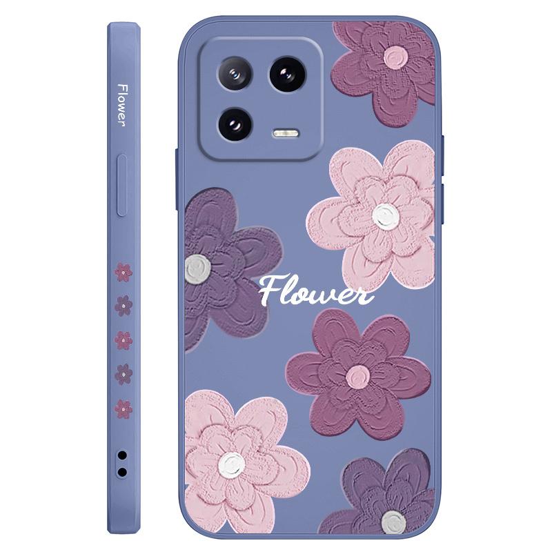 Mottled Flowers Phone Case For Xiaomi Mi 15 14 14T 13 13T 12 12X 12T 12S 11 11T 10 10T 9 9T Pro Lite Liquid Silicone Cover