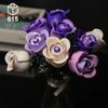 Букет из фиолетовых роз - Строительные блоки DIY, Искусственные цветочные кубики, Романтический декор, Подарок на День святого Валентина/Пасху/День матери