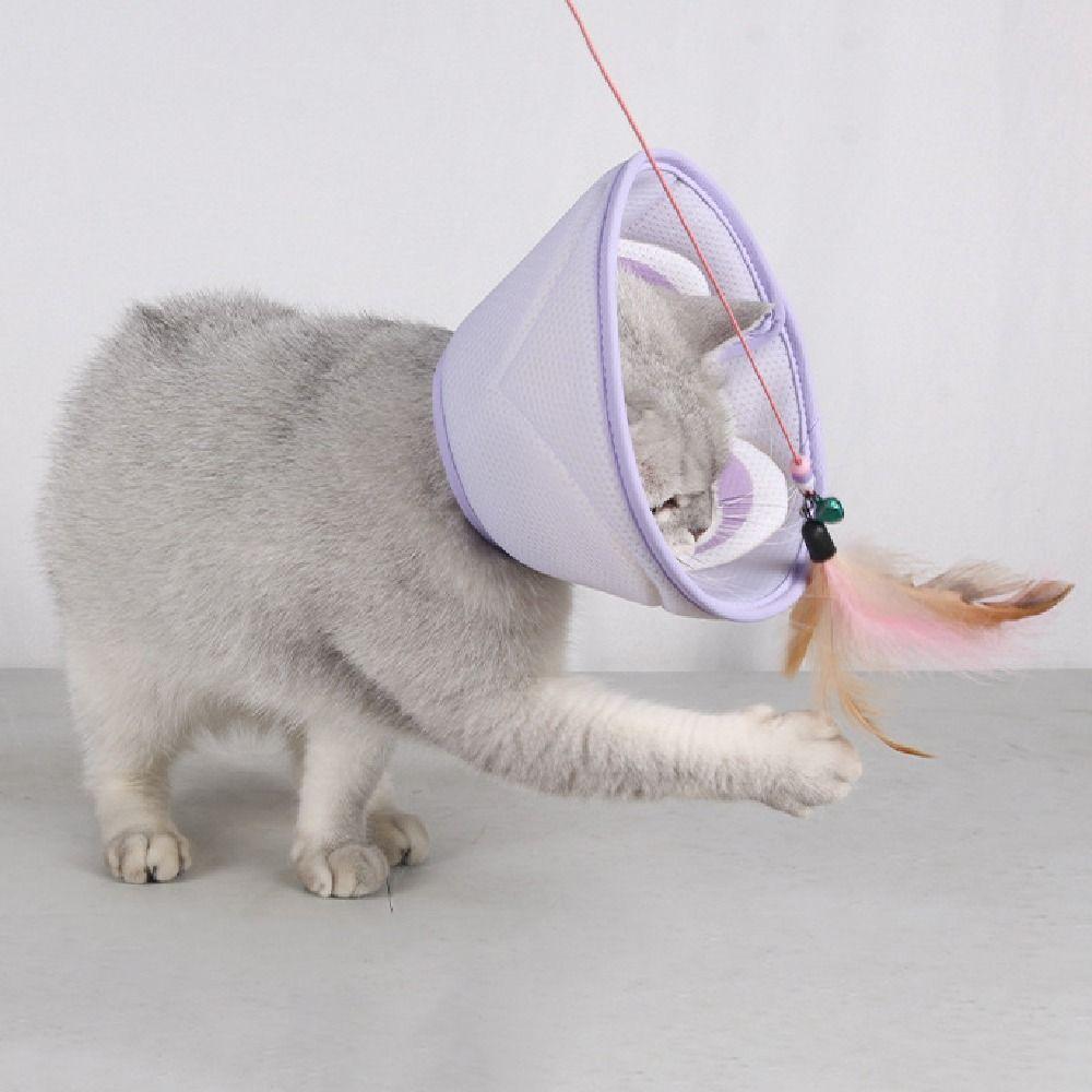 Flower Printing Pet Elizabeth Circle 3D Cat Dog Grooming Cover Pet Protective Cover  for Dogs Cats