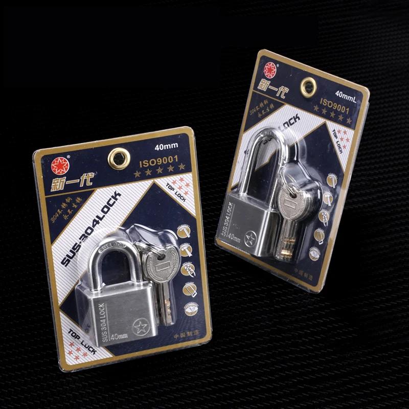 Замок из нержавеющей стали 304, 30 мм, для шкафа, наружный, мебельный замок, водонепроницаемый, устойчивый к ржавчине, маленький дверной замок