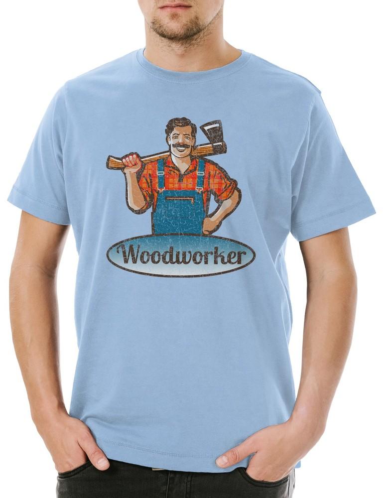 Мужская футболка Woodworker II с изображением дровосека, топора, лесоруба, лесоруба.