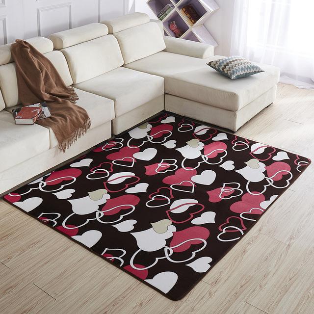 Коралловый бархатный моющийся коврик Carept для гостиной, нескользящий мягкий коврик для дивана, подушка, детские игровые коврики, коврик для ползания для домашнего декора