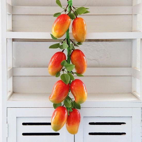 Fruit And Vegetable Decorative String Set For Restaurant Wall Decor With Colorful Artificial Veggies And Fruits