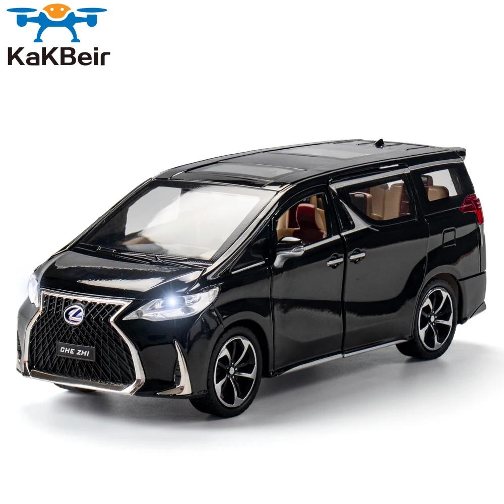 pzdf1 1:24 Lexus LM300H Diecast High SimulationAlloy Car Model Sound Light Boy Toys 6 Doors Can Open Children Gift Collection
