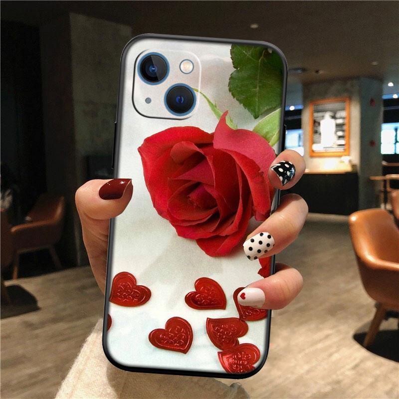 Red Rose Marble New High-End Shell Phone Case for Redmi Note 10 11 12 Pro Max 10S 10C 10T 11A 11S 12S 12C