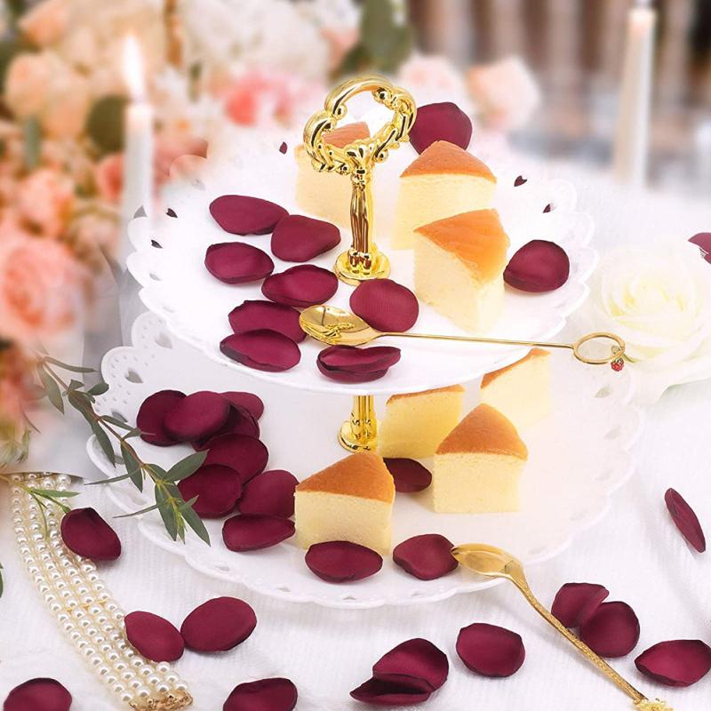 200 шт. имитация шелковых лепестков роз, цветные реалистичные мягкие искусственные лепестки, для торта, десерта