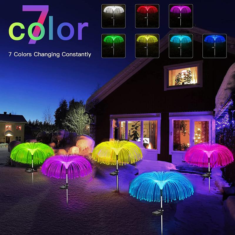 40 Вт светодиодные солнечные медузы садовые декоративные светильники водонепроницаемые уличные ландшафтные светильники для дорожек на лужайке во дворе виллы