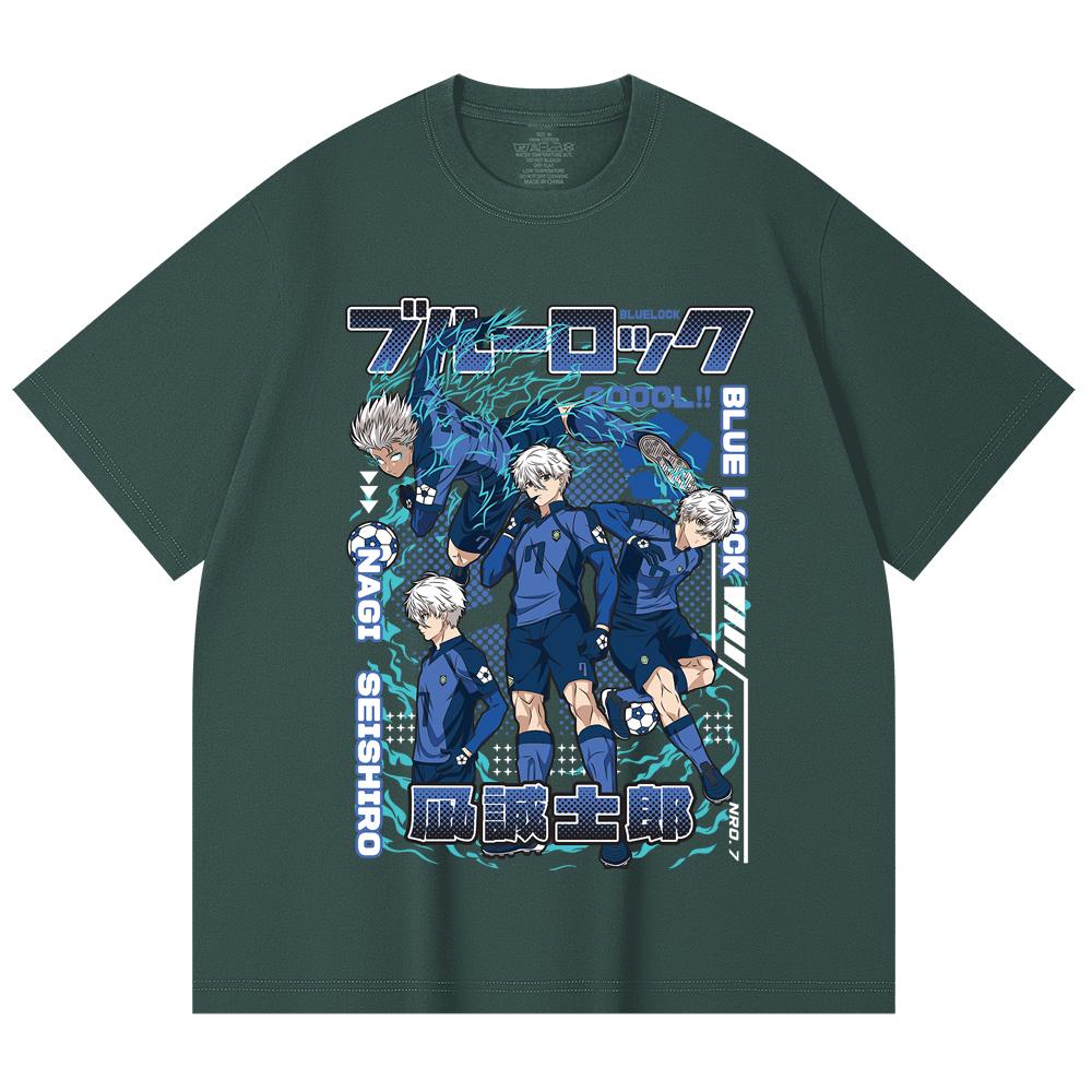 230 Gsm 100% Cotton Blue Lock V3 Print Unisex Heavy Cotton T Shirt