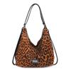 Леопардовая высококачественная вместительная сумка на молнии, популярная модная мягкая простая модная сумка через плечо