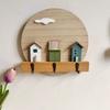 Multi Hook Wooden Wall Hook Nordic Style Entrance Key Rack  Entrance Hall