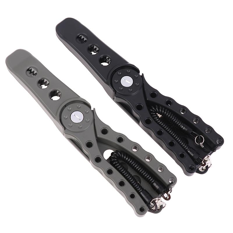 Пластиковые рыболовные плоскогубцы с захватом, инструмент для извлечения крючка, прочный захват для сома с нескользящей ручкой и шнуром