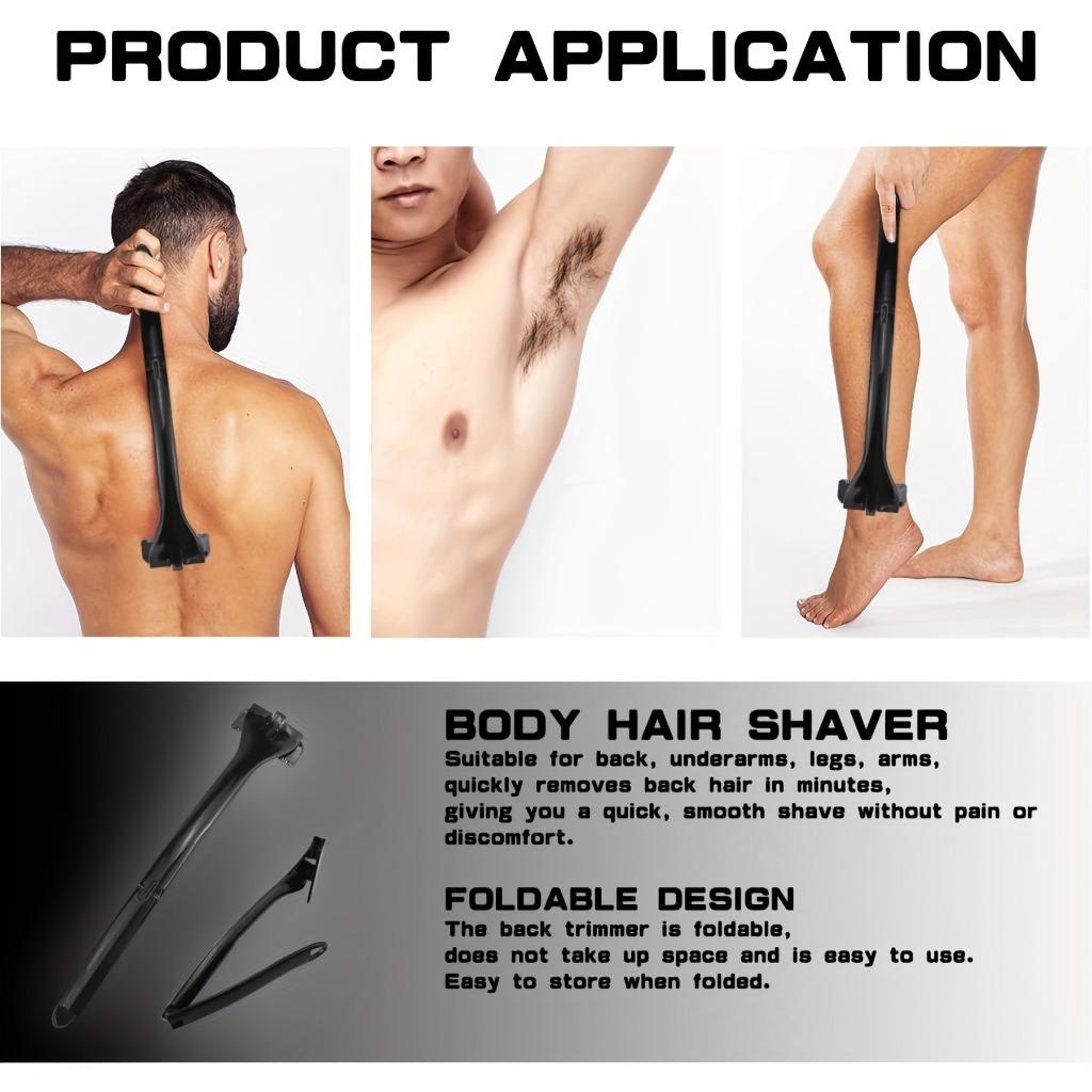 Мужская бритва для тела Back Shaver DIY позволяет вам сбрить волосы на спине за считанные минуты, заменив лезвие, попрощайтесь с неприятными волосами на спине навсегда