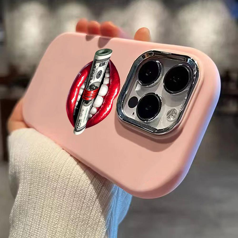 LZ21 Lips Kiss Design Art Soft Phone Case for Samsung S24 Ultra S23 Plus S21 A16 A54 A34 A05s A06 Infinix Hot 40 30i Lens Protection Shockproof Cover