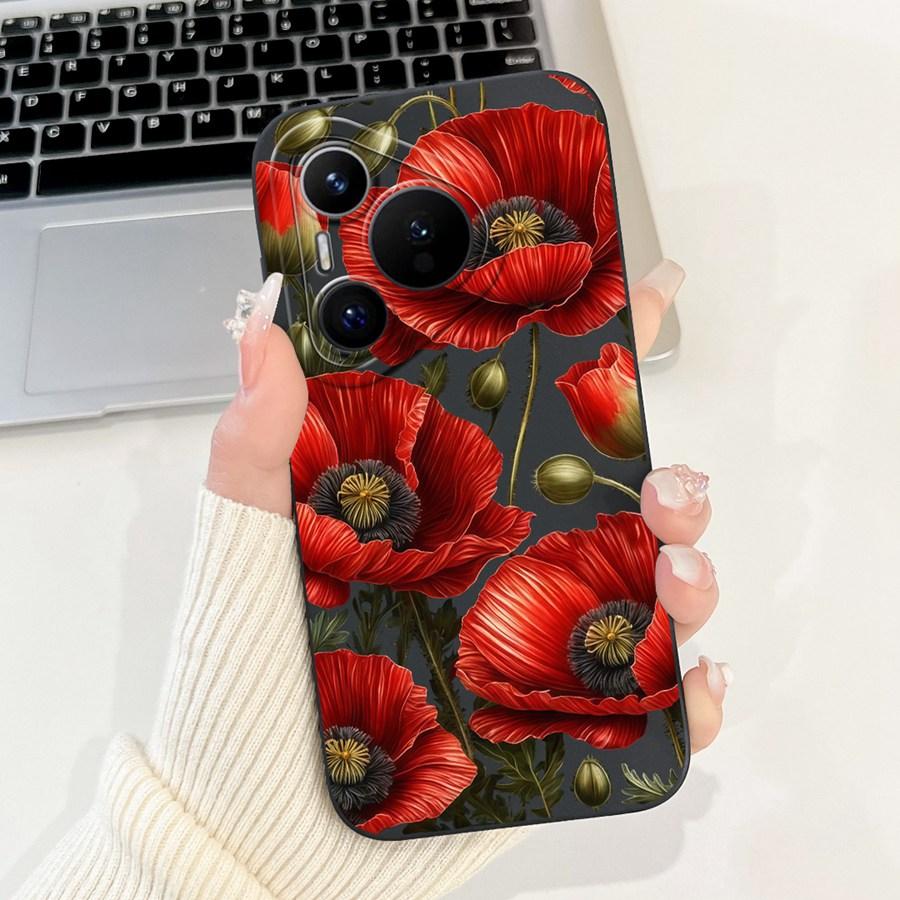 Case For Huawei Pura 70 Cartoon Bumper Soft Liquid Silicone Back Cover for Huawei pura70 Pro Plus Protection Shockproof Funda