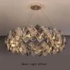 Золотая светодиодная хрустальная люстра для гостиной, спальни, отеля, виллы, круглые подвесные светильники, потолочная мебель для дома