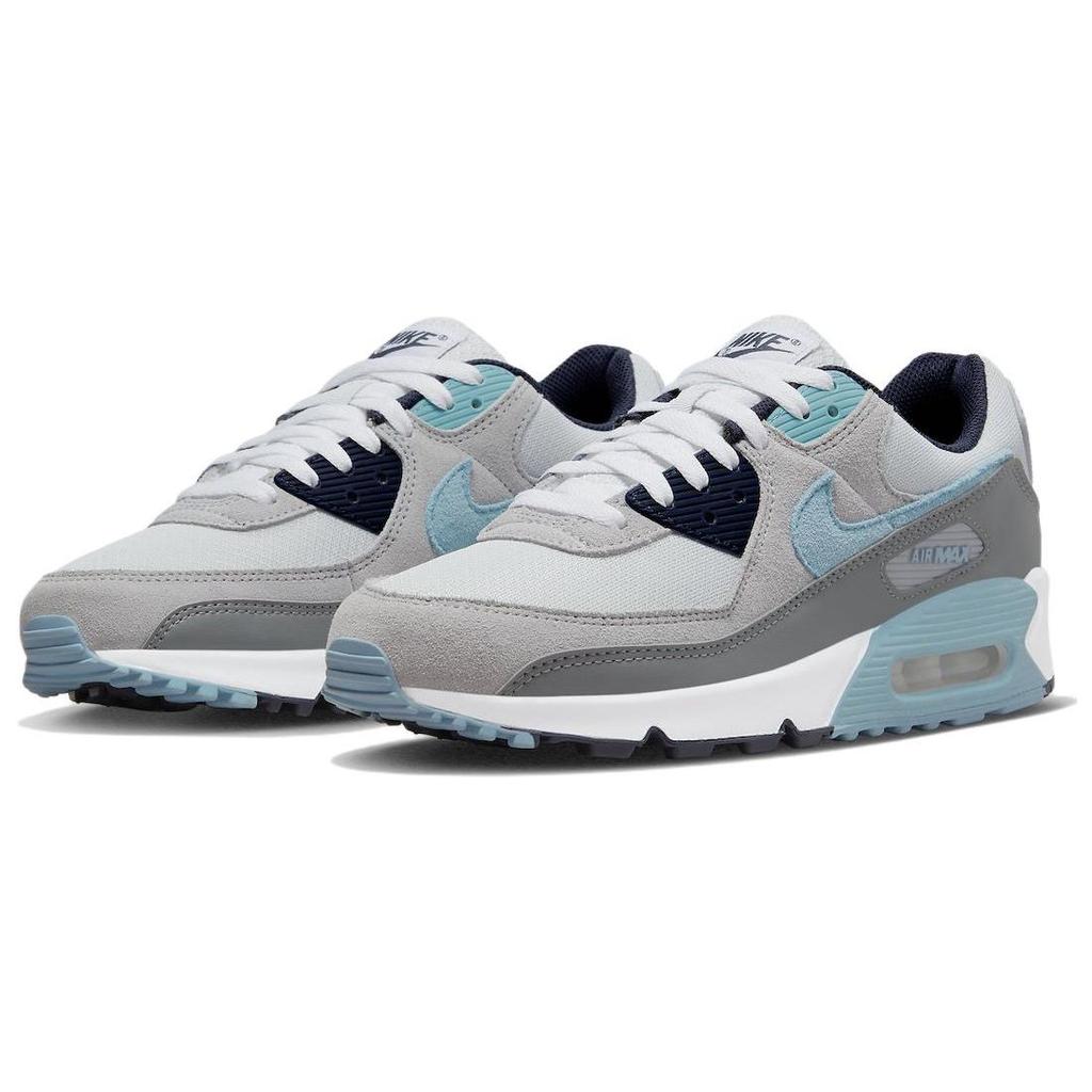 Nike Air Max 90 Pure Platinum Worn Blue Men Sneakers Grey Obsidian Wolf-Grey DM0029-003