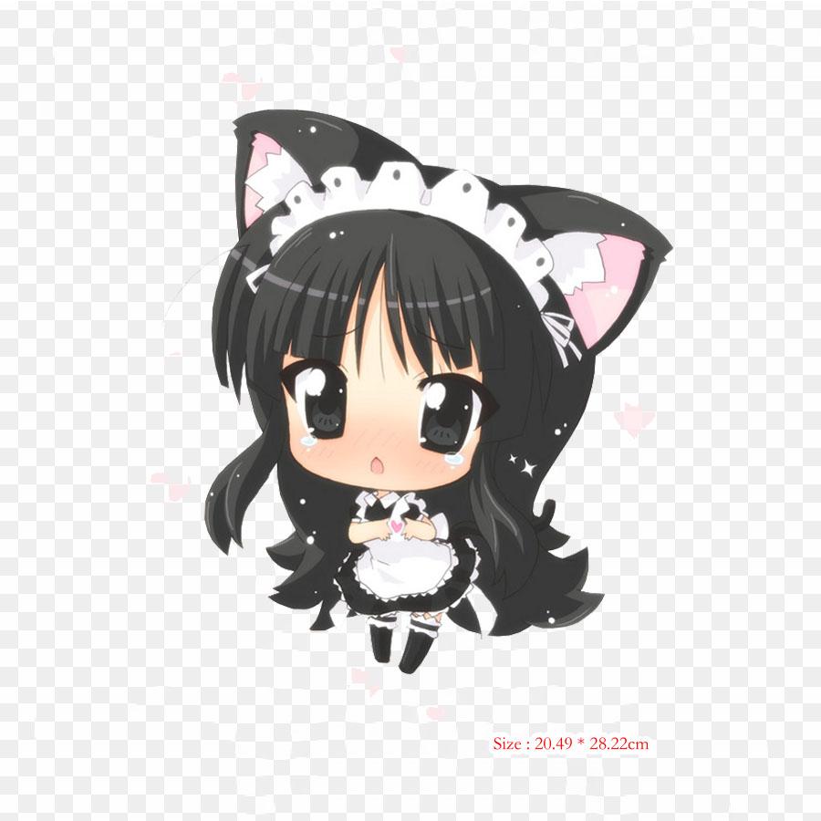 Чиби-кошка для девочек, Chibiusa Cat, железные нашивки для одежды, наклейки с аппликациями на одежду, термочувствительная нашивка на заказ