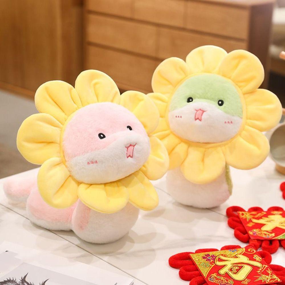 Lion Dance Snake Stuffed Toy 24CM Snake New Year Mascot Good Wishes Snake Plush Dolls  Girls Toys