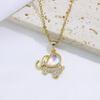 Cute Elephant Pendant Necklaces for Women Fashion Zirconia Necklace Wedding Party Jewelry Accessories