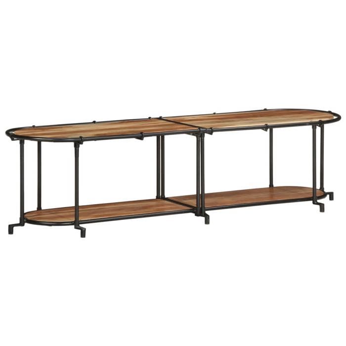 VidaXL Meuble TV 160x42x40 cm bois d'acacia massif, banc TV, meuble hifi, console TV, buffet TV, meuble multimédia, placard 4013492