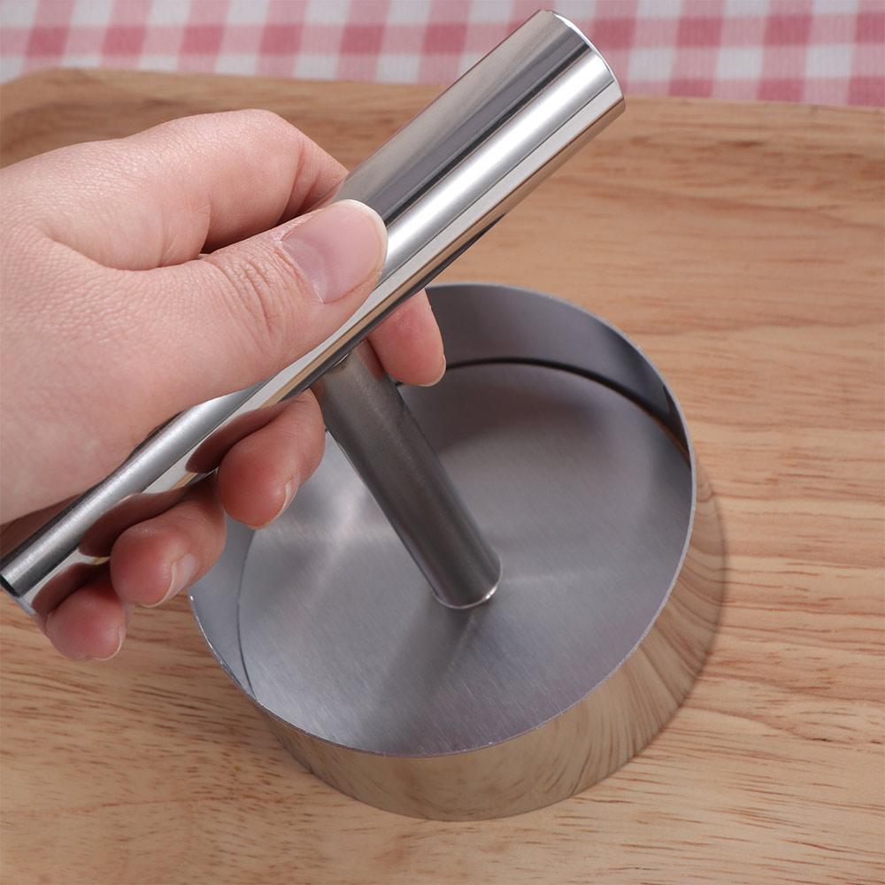 Round Stainless Steel Hamburger Press Non-Stick Manual Meat Pie Press Mold Patties Maker Steak