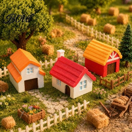Micro Landscape Decoration Miniature House Figurine, Mini Ornament for Landscape, Small Fairy Garden Accessories Doll Planter Pot Potted Plant