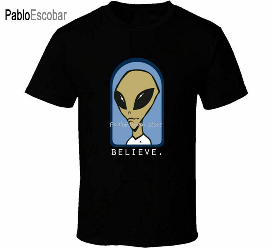 cotton tshirt men summer top tees New Alien Workshop Believe MenS TShirt Size S2Xl Loose Pl Tee Shirt