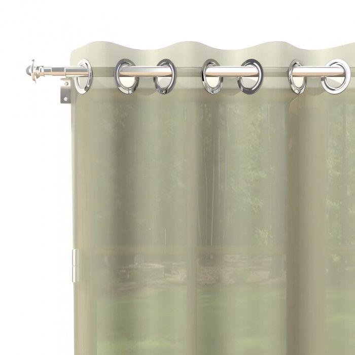 Eyelet Curtain 135x250 Cm ALIX Khaki, by Soleil D'ocre