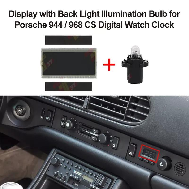 Dashboard Display with Back Illumination Bulb for Porsche 944 / 968 CS Digital Watch Clock
