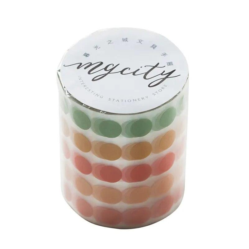 5*300 см красочные точки декоративная клейкая лента Васи малярная лента DIY Стикеры для скрапбукинга этикетка канцелярские принадлежности