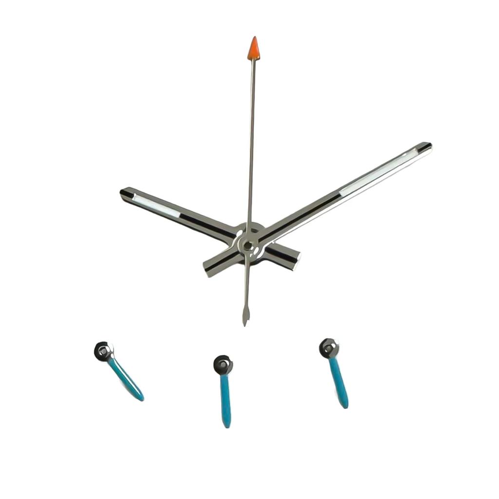 Серебристые/Оранжевые Стрелки для Часов для Механизма VK63 6 Пинов Зеленый Люминесцентный Указатель Часов Аксессуары