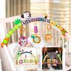 Baby Carriage Hanging Plush Toy With Rattle And Detachable Clip For Newborns