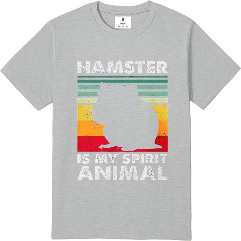 men brand tshirt Fashion summer Unisex tshirt Hamster Is My Spirit Animal Short Sleeve Comfortable Round Neck Teeshirt