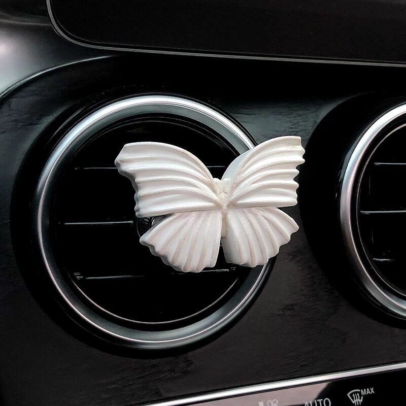 Niche Tulip Car Fragrance Diffuser Stone, Elegant Floral Car Air Vent Decoration Pendant, Butterfly Light Fragrance