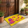 Floor Mat Soft Flannel Rug Non Slip Absorbent Mat for Bathroom Bedroom Home Decor Sausage Dog Dachshund cute