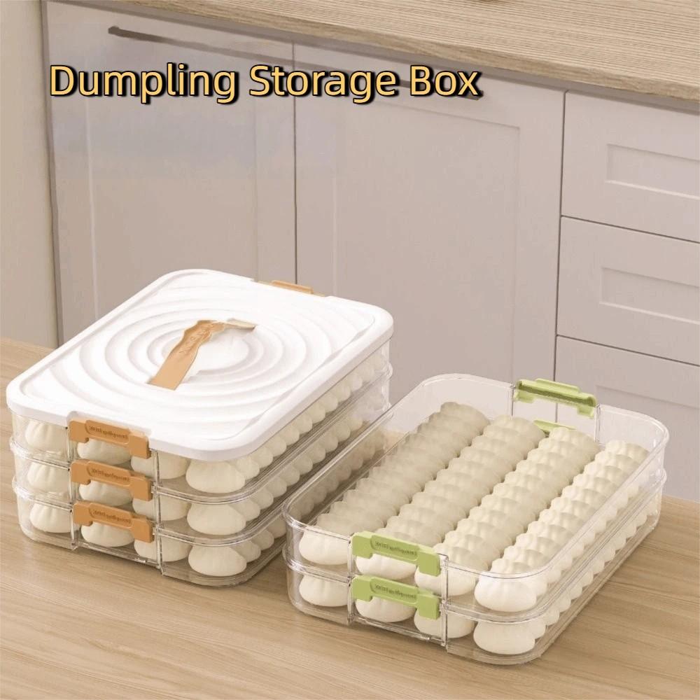 Sealed Wonton Storage Box Plastic Food Egg Frozen Box Food Freezer Storage Box Kitchen