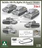 TAKOM Масштаб 1/35 Немецкий Sd.Kfz.181 Pz.Kpfw.VI Ausf.E Tiger 1 Экспериментальный проект 3-в-1 Набор пластиковой модели TKO2192