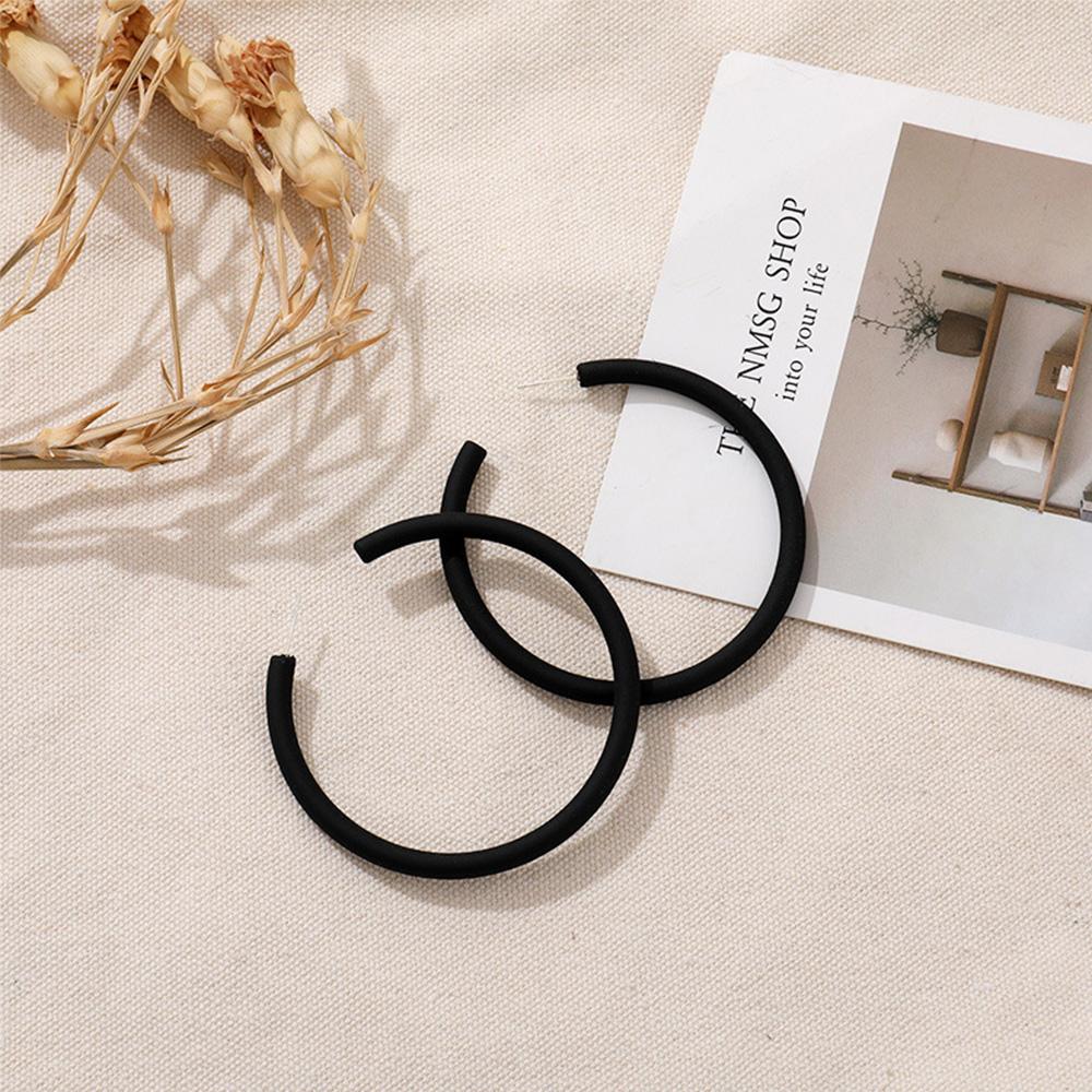 Ladies Candy Color Round Simple Personality C-shaped Women Jewelry Hoop Earrings Round Earrings