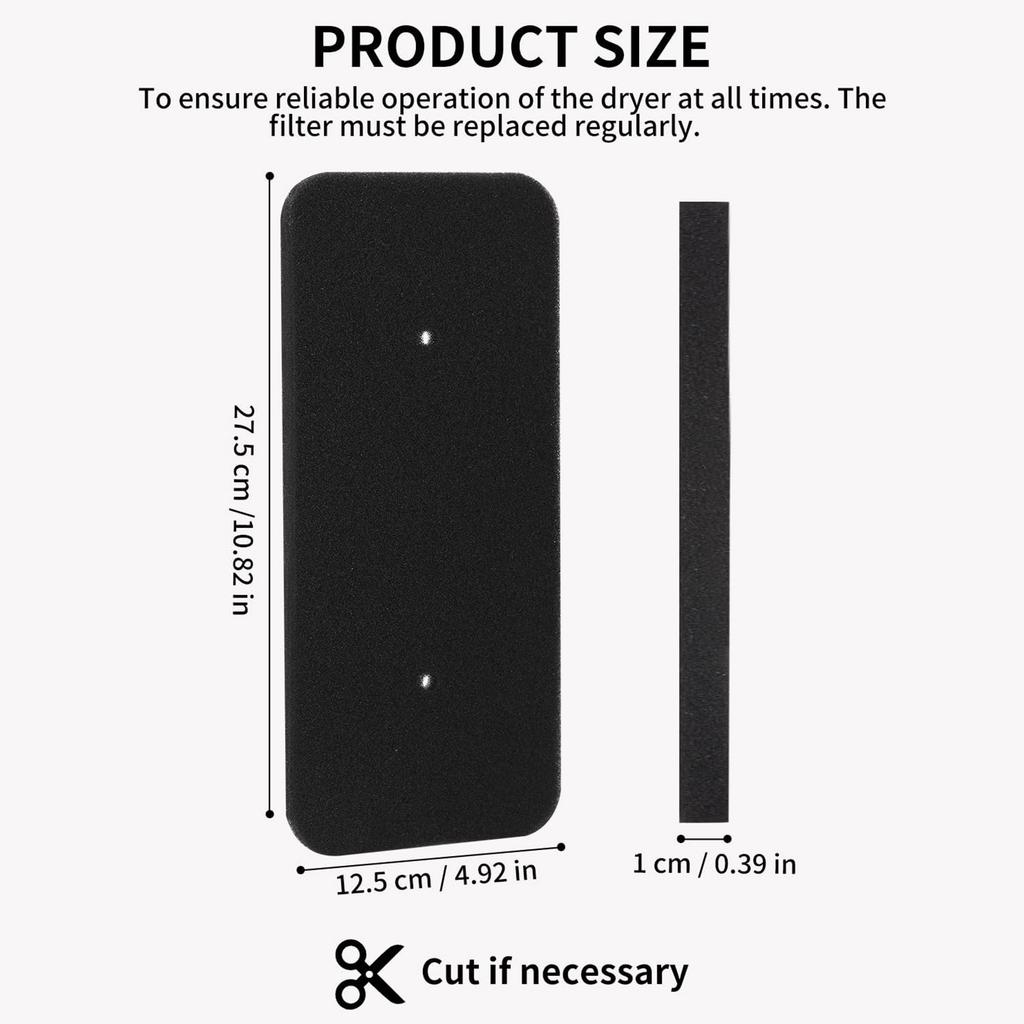 4/5/6/8/10 шт. Фильтр для сушильной машины для Hoover Candy 40006731 Сушильная машина с тепловым насосом Губчатый фильтр Мат Фильтр конденсатора