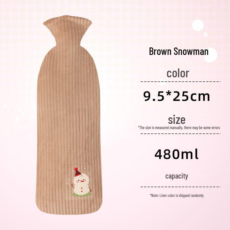 Portable Hot Water Bottle Hand Warmer - Long, Washable, Explosion-Proof, Available In Large & Small Sizes