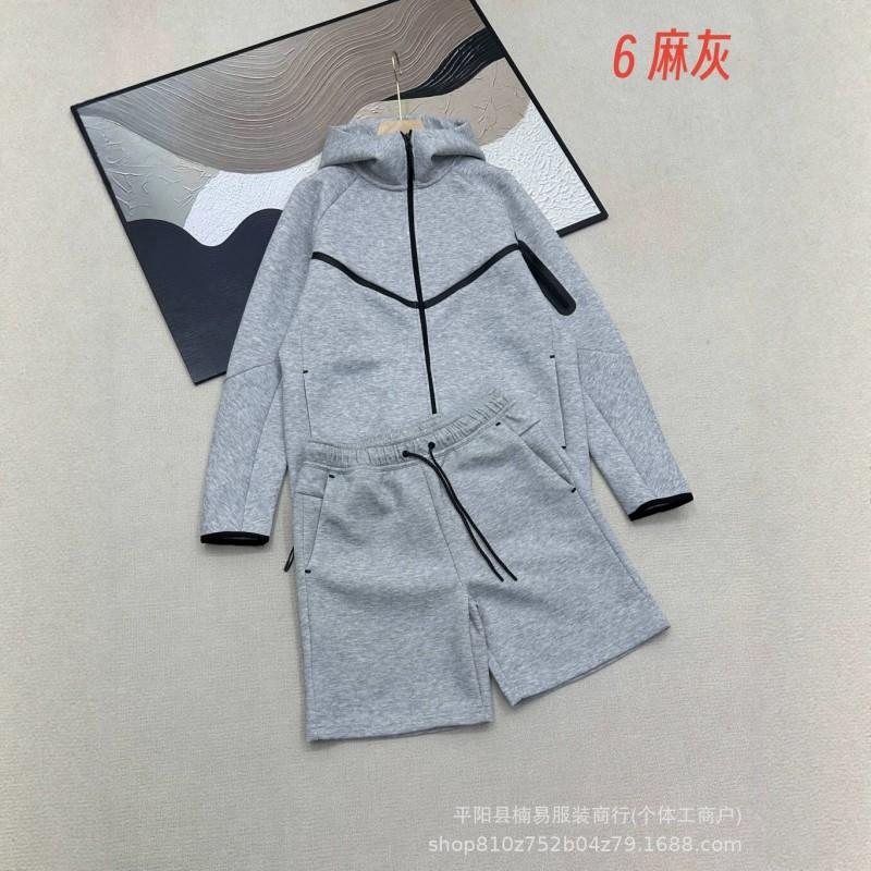 2026 SS Womens Casual Sport Tracksuit Long Sleeve Hooded Top Shorts Set Air Layer Fabric