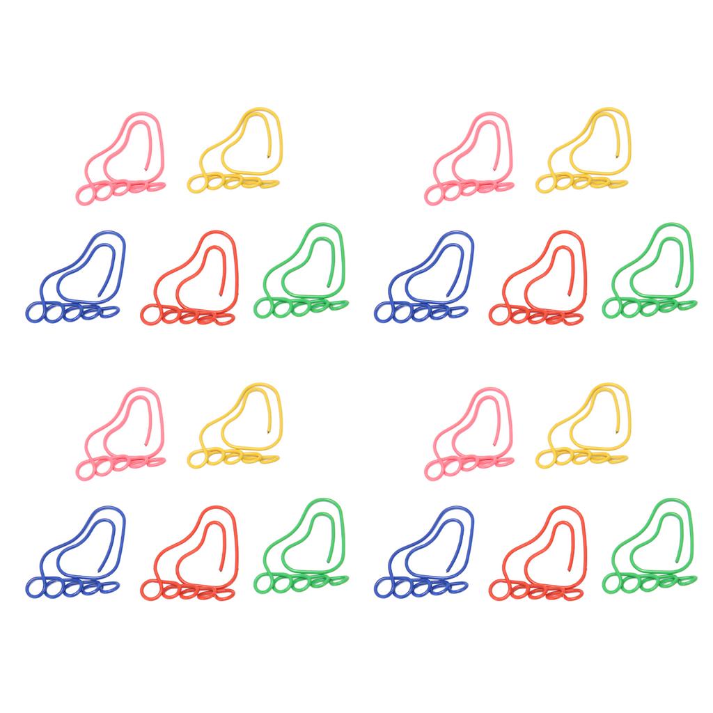 100 шт. Скрепки для бумаги Footprint с повышенным сопротивлением скольжению, металлизированные скрепки для Scra