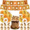 32pcs Dino Chicken Nugget Party Supplies Include Cake Topper Banner Balloons