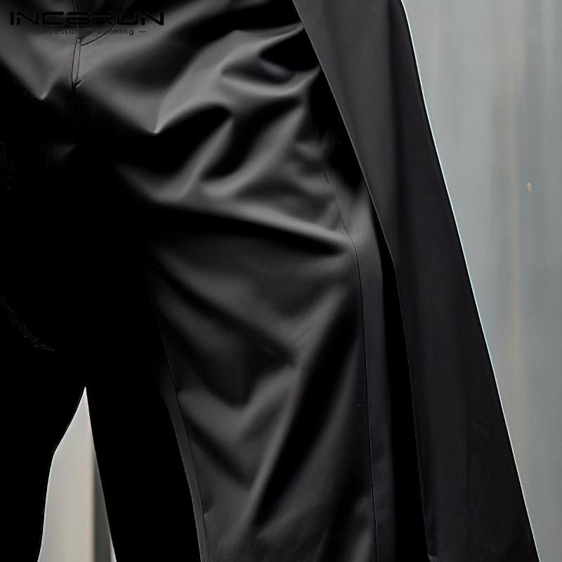 INCERUN Мужские плиссированные лоскутные повседневные брюки в готическом стиле