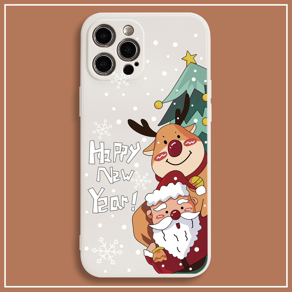 Веселого Рождества прозрачный чехол для телефона iPhone 15 14 13 12 11 Pro Max XS Max X XR 8 7 Plus Подарки на Новый год Мягкий противоударный бампер задняя крышка