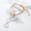 Luxury Cutout Flower Neck Pendant Zinc Zinc Alloy Floral Tassel Necklace Exaggerated Flower Necklace  Beach